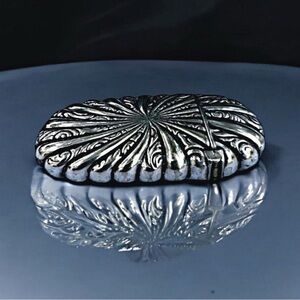 Antique Sterling Silver Vesta Case Birmingham Art Nouveau Repousse –1.3oz